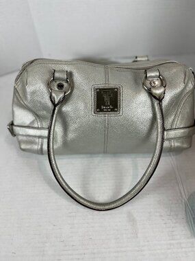 Women's Silver leather Tignanello 2 handle Satchel